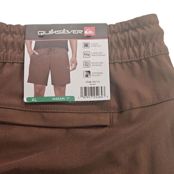 QuicksilverMen's Shorts /Size XL/ Brown / 4-Way Stretch & Moisture Wicking /New‎ - Picture 9 of 12